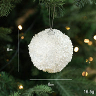 3.15" Glitter Foam Christmas Ball Ornaments – Shatterproof Sparkle for Holiday Tree, Wreath & Garland