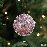 3.15" Glitter Foam Christmas Ball Ornaments – Shatterproof Sparkle for Holiday Tree, Wreath & Garland