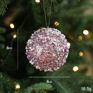 3.15" Glitter Foam Christmas Ball Ornaments – Shatterproof Sparkle for Holiday Tree, Wreath & Garland