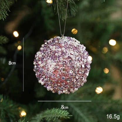 3.15" Glitter Foam Christmas Ball Ornaments – Shatterproof Sparkle for Holiday Tree, Wreath & Garland
