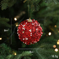 3.15" Glitter Foam Christmas Ball Ornaments – Shatterproof Sparkle for Holiday Tree, Wreath & Garland