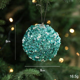 3.15" Glitter Foam Christmas Ball Ornaments – Shatterproof Sparkle for Holiday Tree, Wreath & Garland