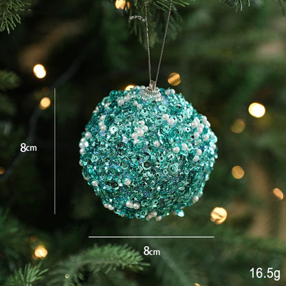 3.15" Glitter Foam Christmas Ball Ornaments – Shatterproof Sparkle for Holiday Tree, Wreath & Garland