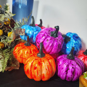 3 Pcs Handmade Foam Pumpkins Glow in Dark Pumpkin Decor Centerpiece