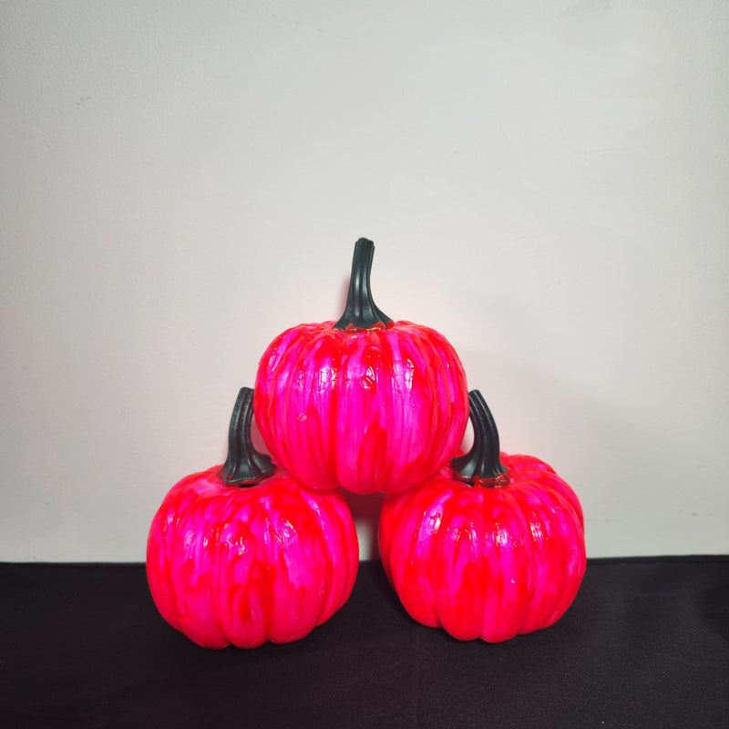 3 Pcs Handmade Foam Pumpkins Glow in Dark Pumpkin Decor Centerpiece