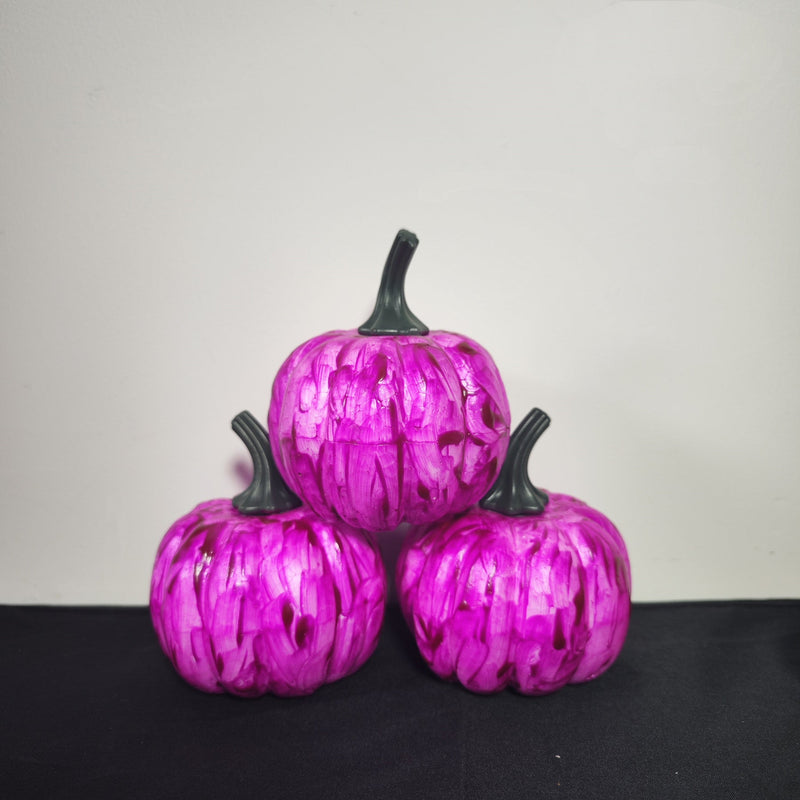 3 Pcs Handmade Foam Pumpkins Glow in Dark Pumpkin Decor Centerpiece