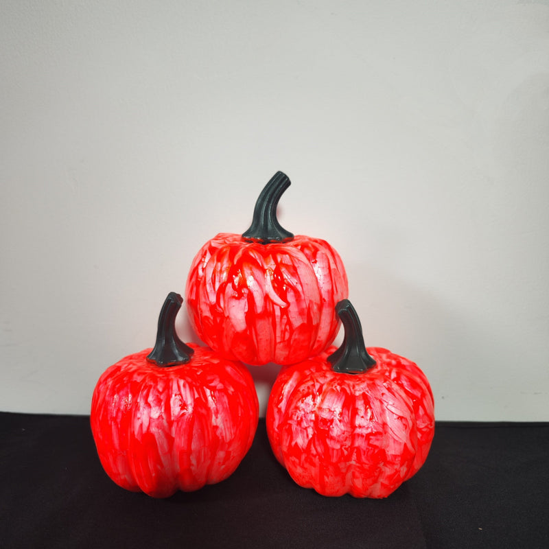 3 Pcs Handmade Foam Pumpkins Glow in Dark Pumpkin Decor Centerpiece