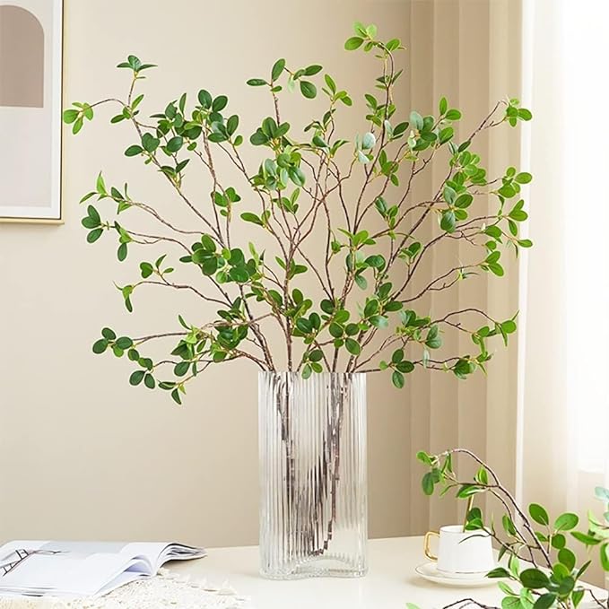 3 Pcs Artificial Greenery Stems Faux Branches for Vase Bulk Wholesale