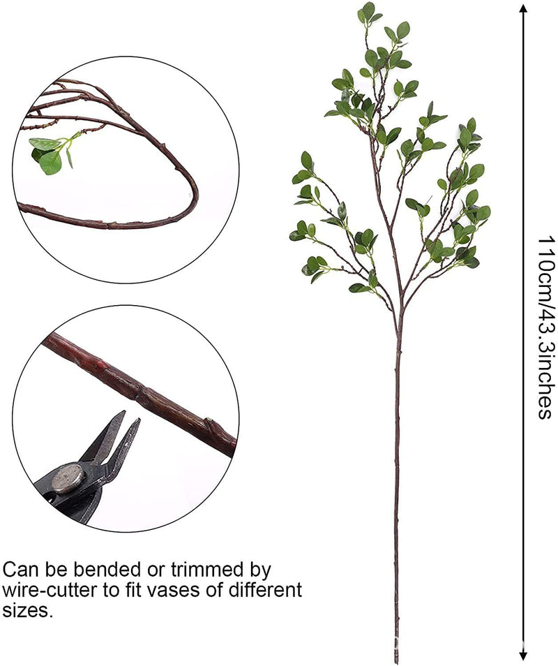 3 Pcs Artificial Greenery Stems Faux Branches for Vase Bulk Wholesale