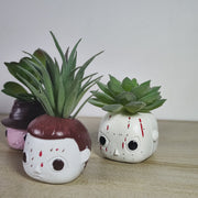 3 Pcs Mini Artificial Succulent Plants in Vase Halloween Decor Bulk Arrangement Gifts