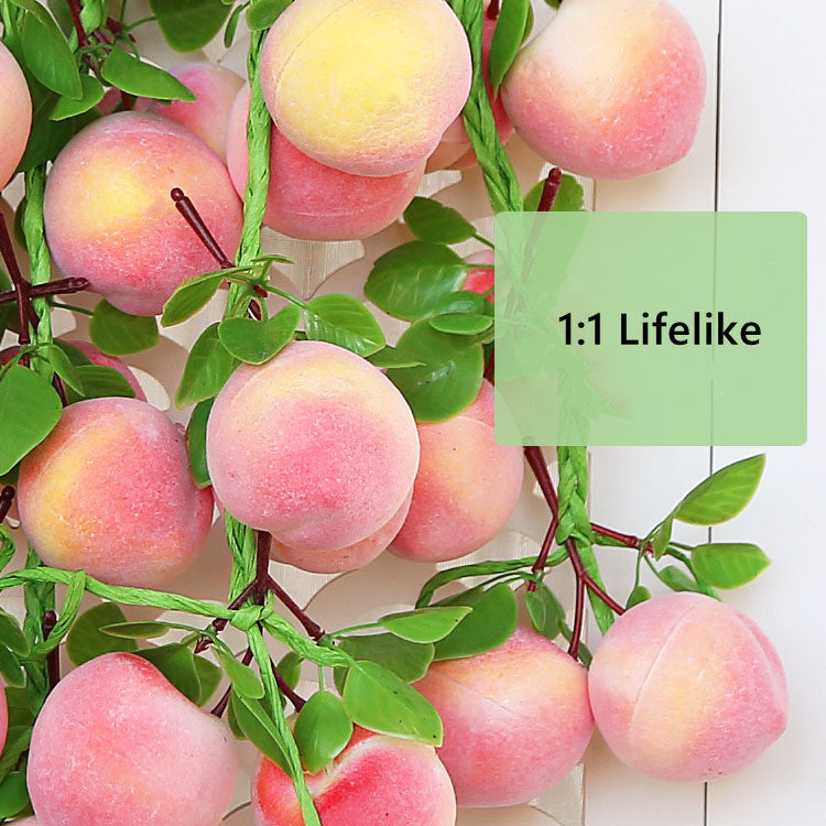 20 Inch Artificial Peach String Hanging Decoration, 1 Pc, Lifelike Simulation