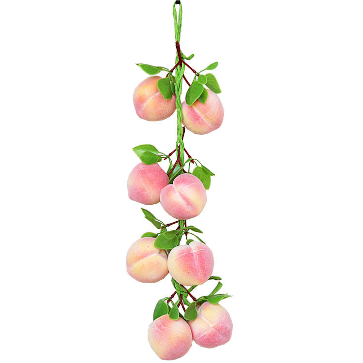 20 Inch Artificial Peach String Hanging Decoration, 1 Pc, Lifelike Simulation
