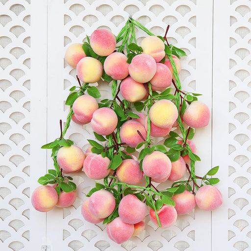 20 Inch Artificial Peach String Hanging Decoration, 1 Pc, Lifelike Simulation