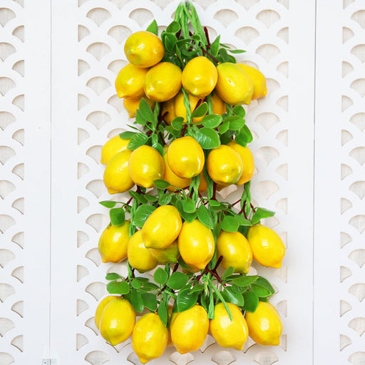 Artificial Lemons String Hanging Decor 10 Pcs Lifelike Simulation Bulk Artificial Fruits