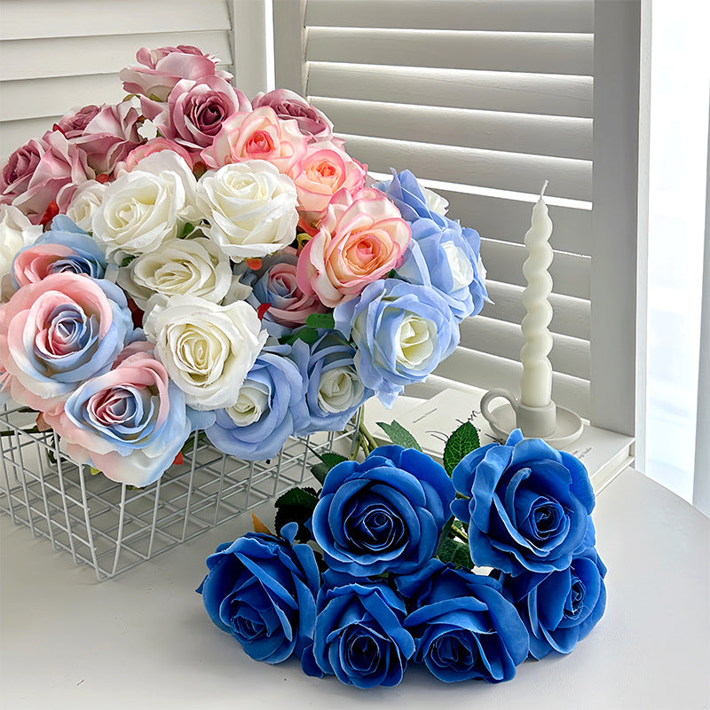 Event Artificial Rose Stems, 20in Single-Stem Roses for Venue Styling, Multiple Colors