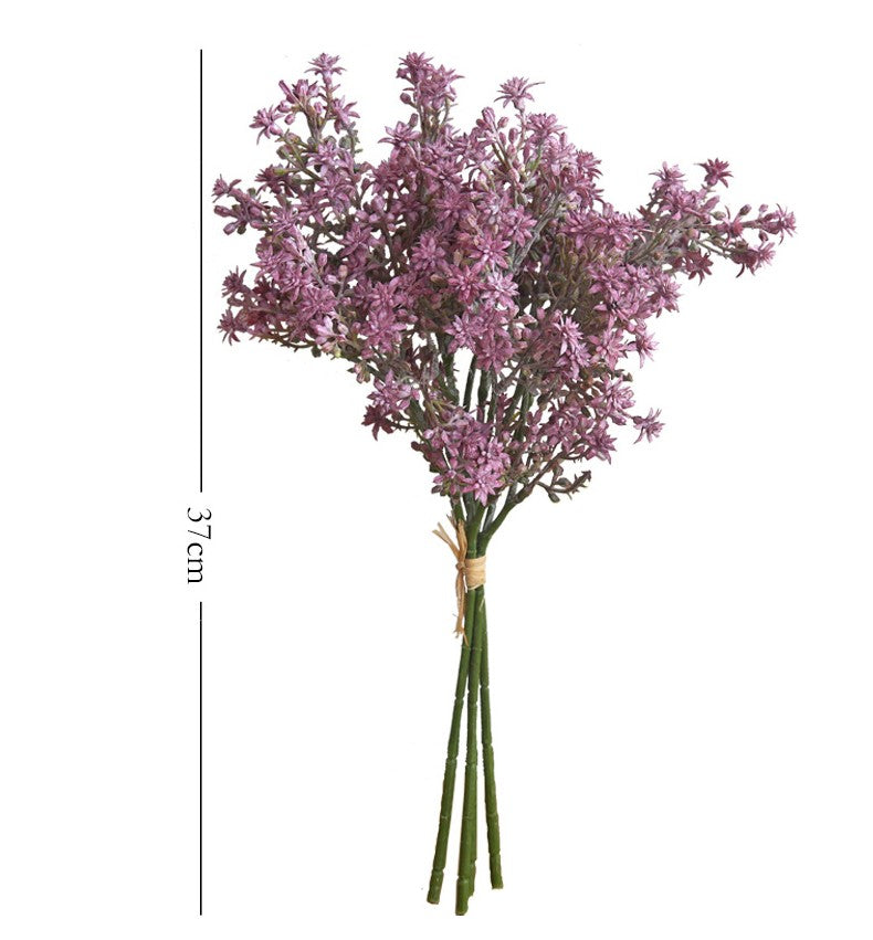 14 Inch Kukui Flower Bundle Bouquet, 10 Pcs Artificial Aleurites Moluccanus Flowers