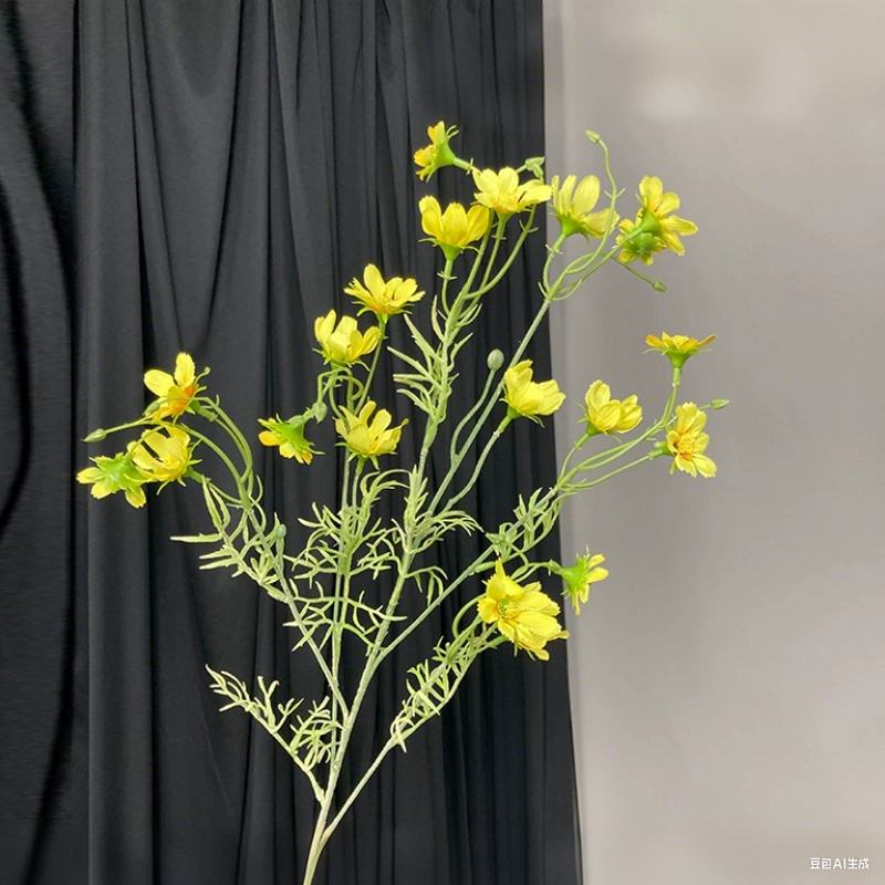 36.7 Inch Artificial Cosmos Flowers, Lifelike Silk Cosmos Blooms for Home Decor, 1 Stem