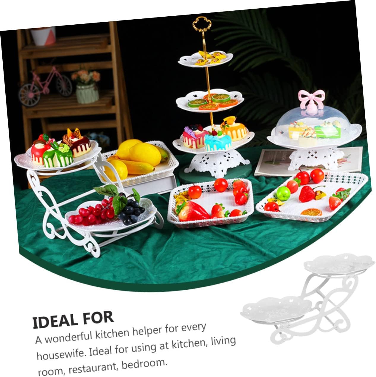 Bulk 2-Tier Dessert Stand Cake Stand Cookie Tray and Fruit Platter Versatile Party Wedding Dessert Display Wholesale