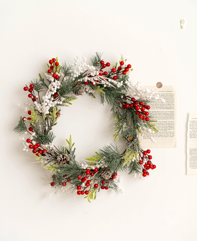 Artificial Pinecone Holly Berry Christmas Picks 12 Inch 10 Pcs Bulk Floral Arrangement Swags