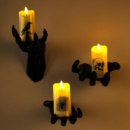 Bulk Halloween Decor Indoor Outdoor Gothic Wall Hangings 3 Creepy Hand Wall Lights with Remote Control for Spooky Halloween Decoration Wholesale
