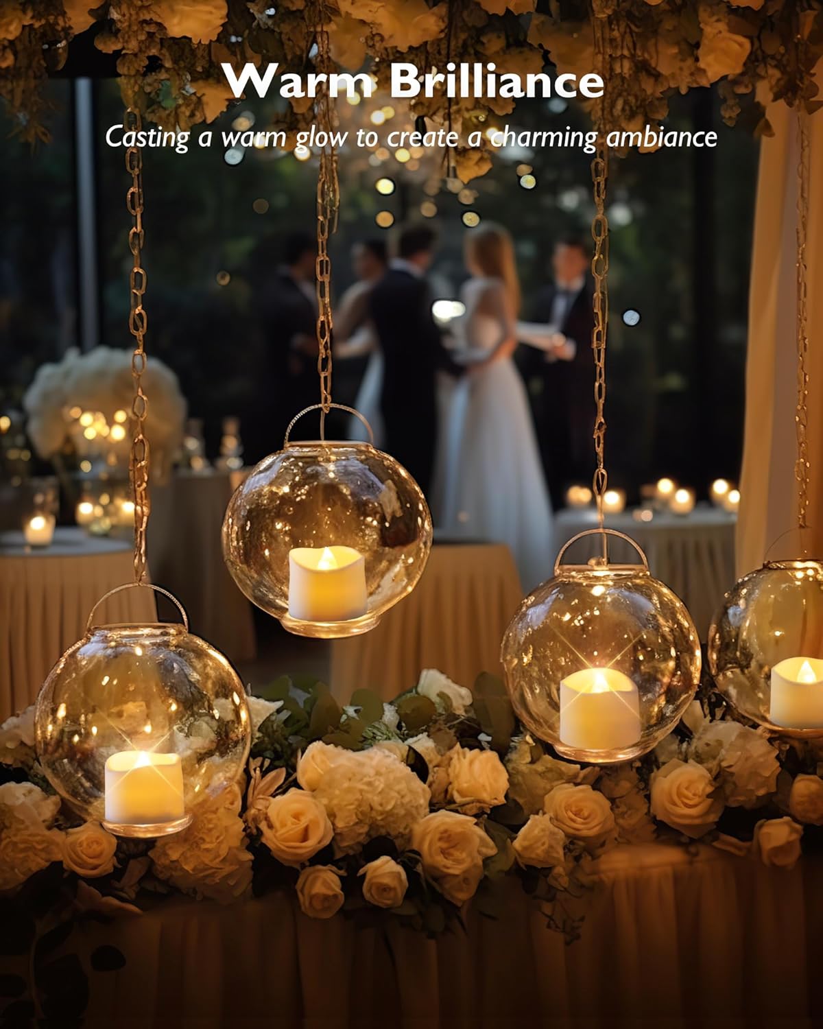 Premium Reusable LED Tea Lights 12 Pack Frosted Flickering Wedding Anniversary Votive Centerpiece Table Settings Eco Friendly