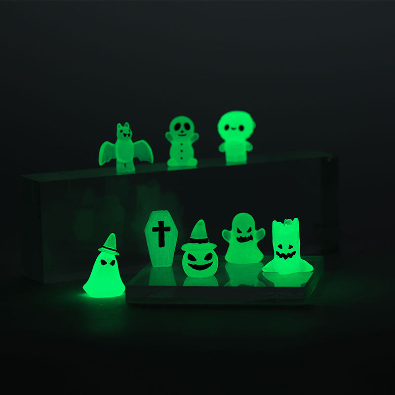 Halloween Decorations Glow-in-the Dark Fairy Garden Statues Miniature Spooky Tree Spirits for Miniature Landscape Decor
