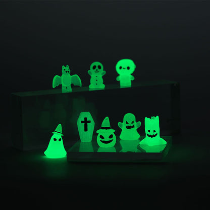 Halloween Decorations Glow-in-the Dark Fairy Garden Statues Miniature Spooky Tree Spirits for Miniature Landscape Decor