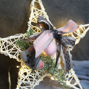 Christmas Star Wreath 10 Inch Artificial Holiday Decoration