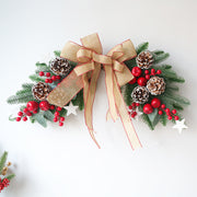 Christmas Berry Bow Wreath Artificial 20 Inch or 24 Inch Holiday Decoration