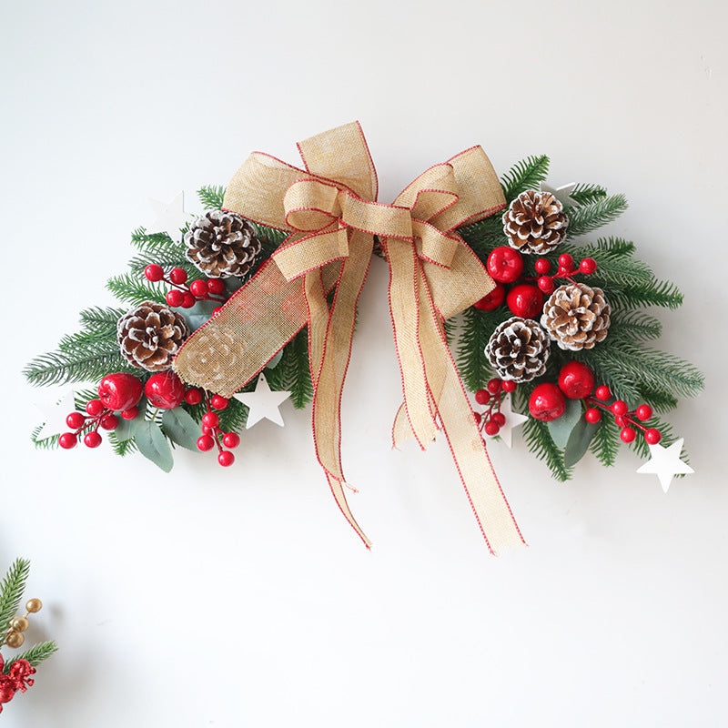 Christmas Berry Bow Wreath Artificial 20 Inch or 24 Inch Holiday Decoration
