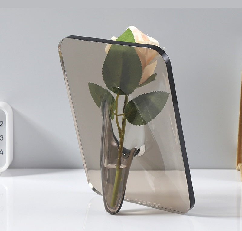 Bulk 5 Pcs 5.9X7.9 Inch Clear Rectangular Flower Vase Acrylic Frame Vase Wholesale