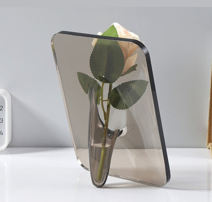 Bulk 5 Pcs 5.9X7.9 Inch Clear Rectangular Flower Vase Acrylic Frame Vase Wholesale