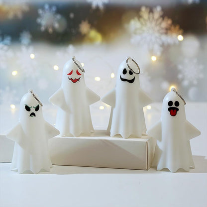 Halloween Decorations LED Ghost Hanging Lights Illuminated Ghost Ornaments for Indoor and Outdoor Use Perfect for Courtyards Gardens and Trees