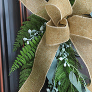 Christmas Artificial Letter Wreath 16 Inch and 12 Inch Decorative Holiday Decor