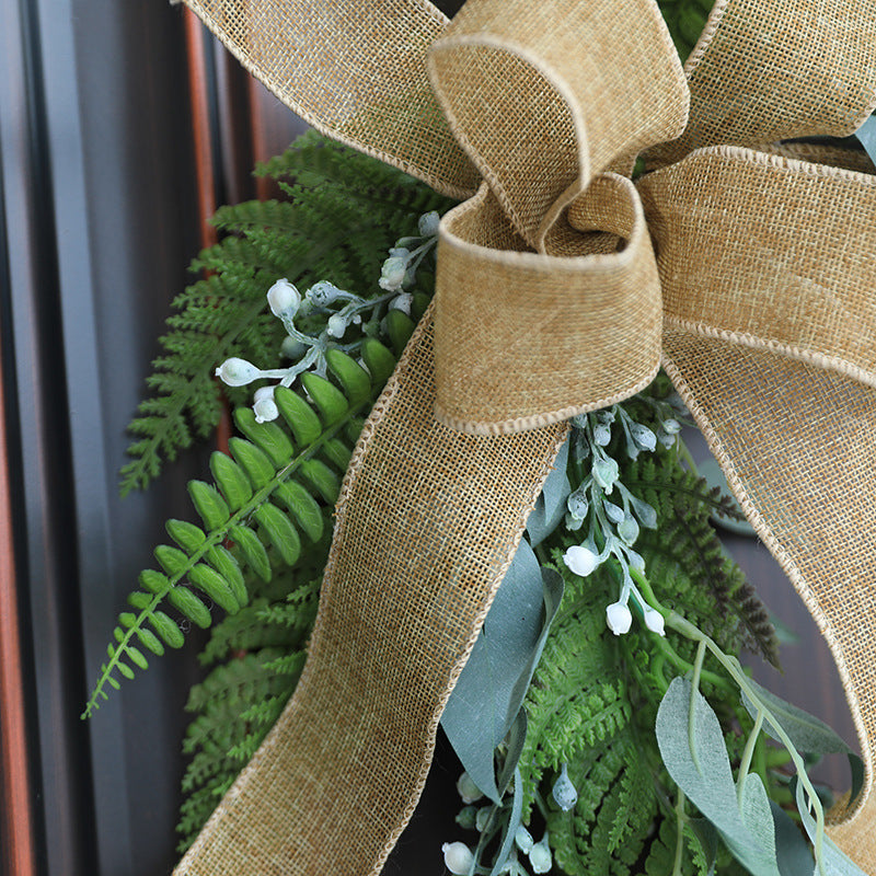 Christmas Artificial Letter Wreath 16 Inch and 12 Inch Decorative Holiday Decor