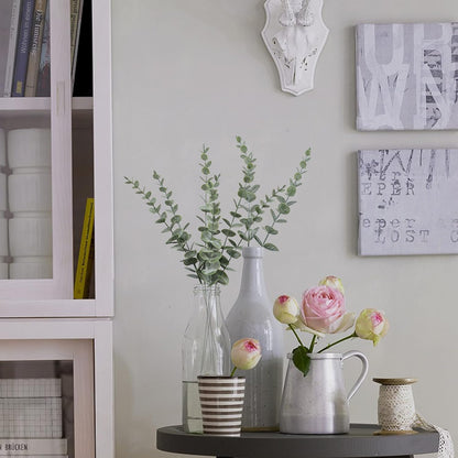 Bulk 18Pcs Artificial Eucalyptus Stems for Home Wedding Bouquets Centerpieces Holiday Decor Wholesale