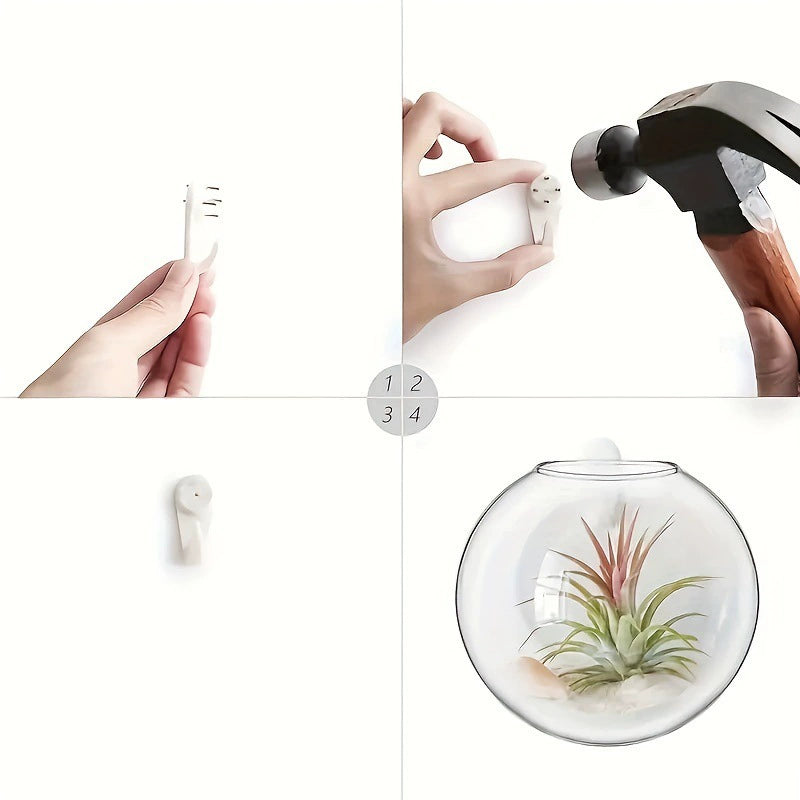 Bulk 4Pcs Wall Hanging Planter Glass Flower Vase Propagation Station for Hydroponic Bathroom Home Office Living Room Decor Wholesale