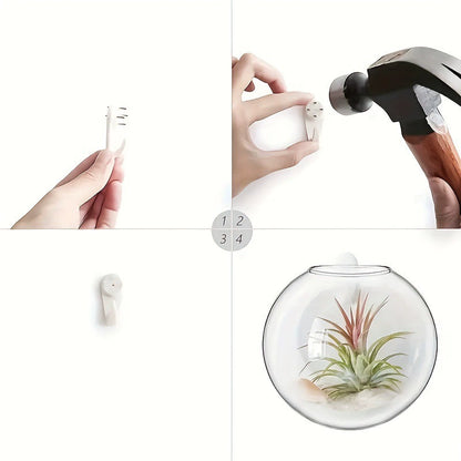 Bulk 4Pcs Wall Hanging Planter Glass Flower Vase Propagation Station for Hydroponic Bathroom Home Office Living Room Decor Wholesale