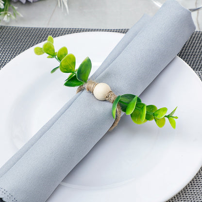 Bulk 2 Pcs Rustic Eucalyptus Napkin Rings Spring Summer Family Dinner Wedding Party Table Decoration Wholesale