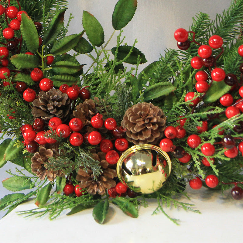 Christmas Red Berry Wreath Front Door Decoration 14 Inch Artificial Holiday Decor