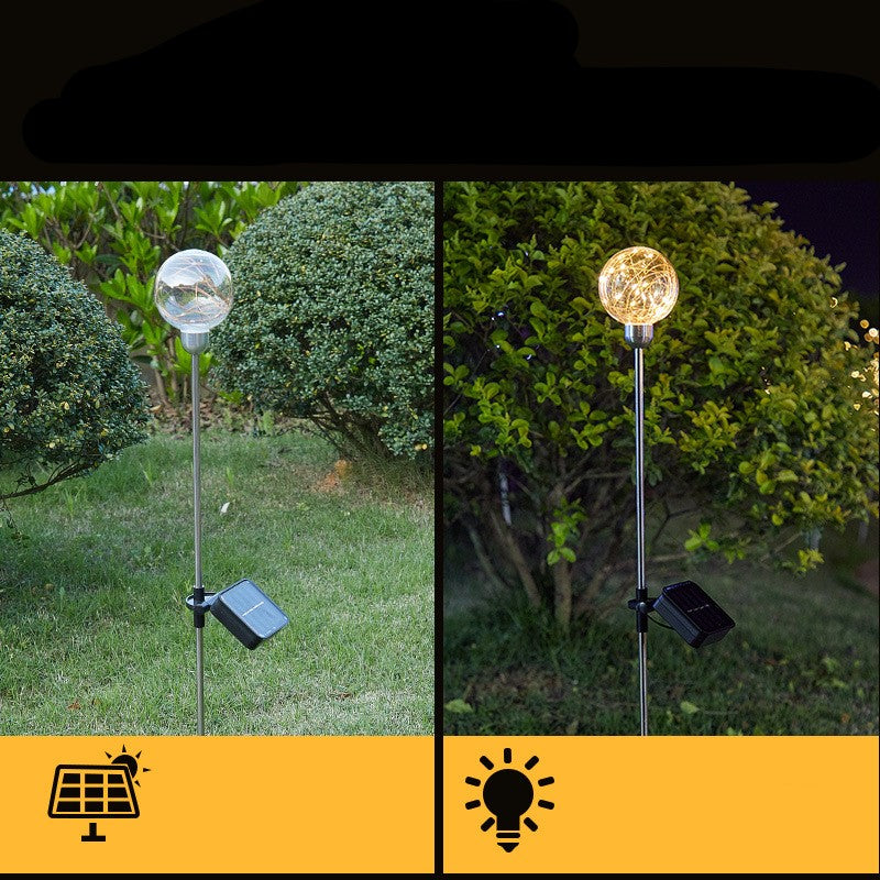 Round Ball LED Solar Garden Lamp Insert, Bulk Decorative Outdoor Lighting, Energy Efficient