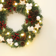 Christmas Pine Cones Garland with LED Lights, Artificial 12", 16", 20" Decorative Holiday Decor