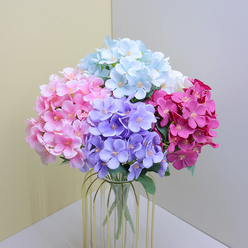 Bulk 12.6" Hydrangea Bush Artificial Silk Flowers for Home Wedding and Party Decoration Wholesale