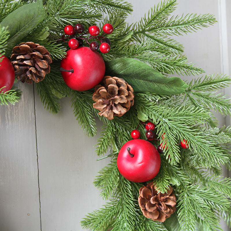 Christmas Pineapple Wreath 24 Inch Artificial American Pine Needle Holiday Decor