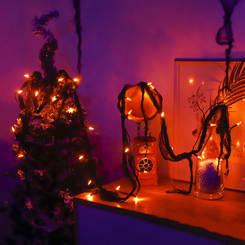 11.5 Ft LED Halloween Spider Ghost Branch Lights Bulk Imitation Decorative String Light