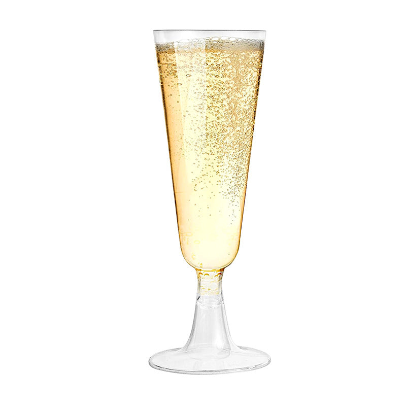 Bulk 40 Pcs Plastic Champagne Flutes 5.5 oz Disposable Clear Mimosa Glasses for Wedding New Year Cocktail Party Wholesale