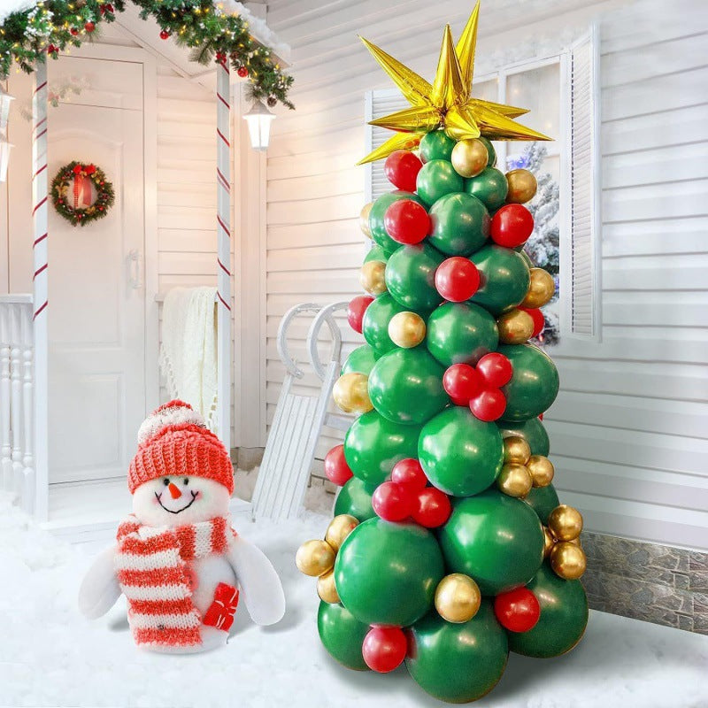 Bulk Christmas Tree Shaped Latex Balloons Festive Party Decorations Wholesale