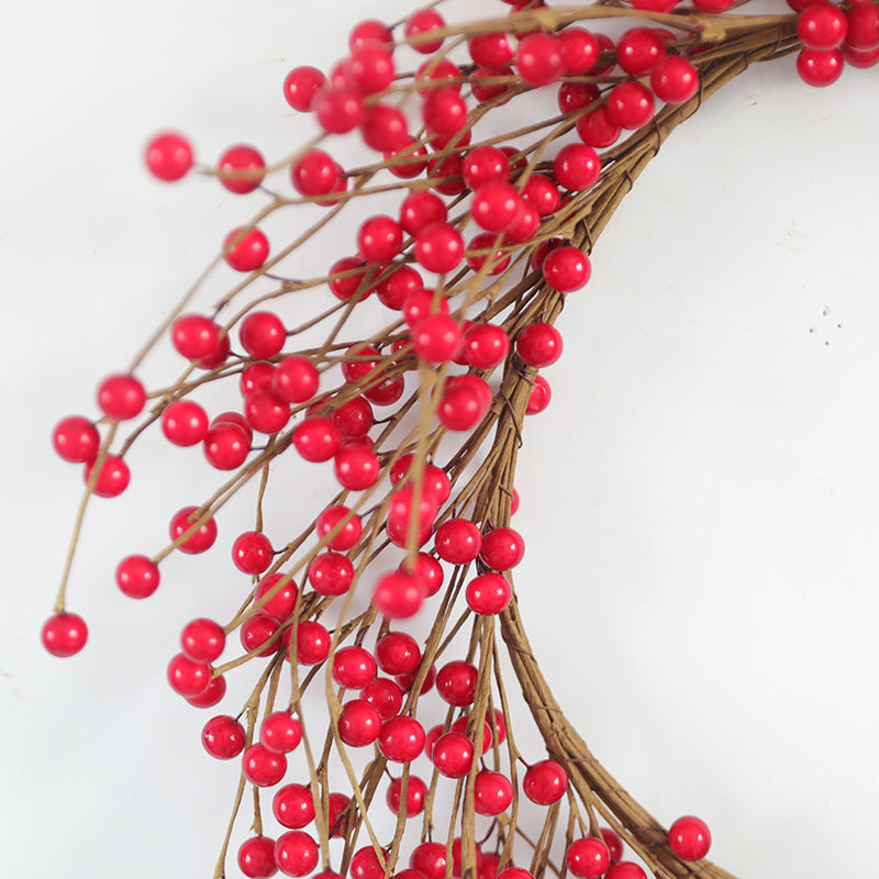 Artificial Christmas Red Berry Wreath 20 Inch Holiday Decoration