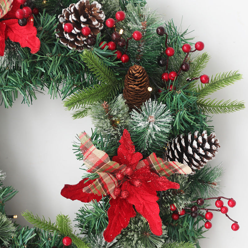 Christmas Starfish Pine Cone Wreath 24 Inch Artificial Holiday Decoration