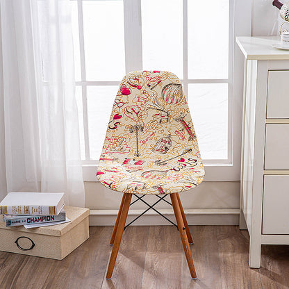 Bulk 2 Pcs Elasticity Shell Chair Covers Irregular Pattern for Restaurant and Living Room Decoration Wholesale